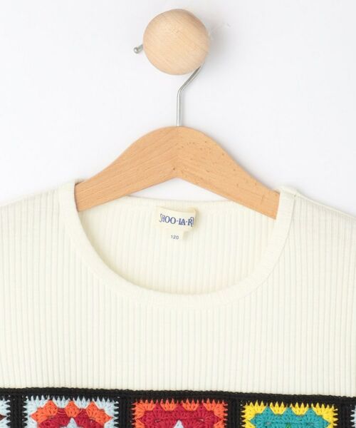 SHOO・LA・RUE / シューラルー Tシャツ | 【100-150cm】クロシェ編みデザインTシャツ | 詳細3