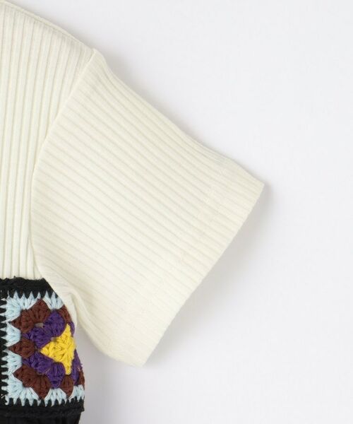 SHOO・LA・RUE / シューラルー Tシャツ | 【100-150cm】クロシェ編みデザインTシャツ | 詳細4