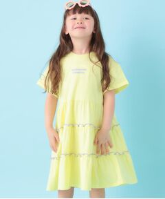 SHOO・LA・RUE / シューラルー ロング・マキシ丈ワンピース | 【100-150cm】配色メローティアードワンピース