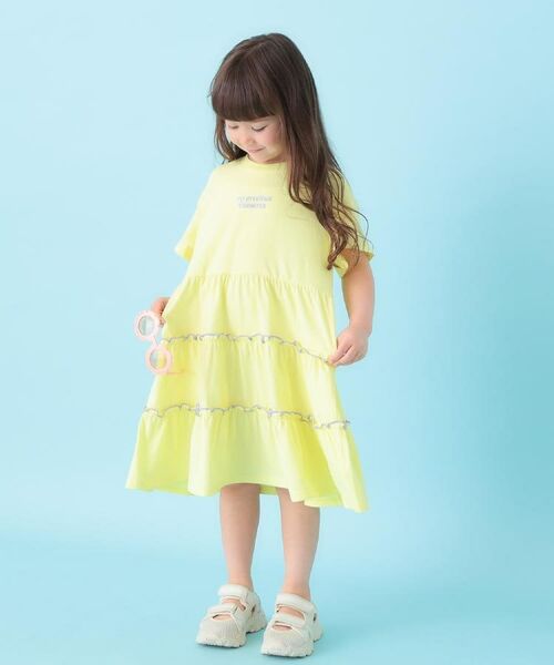 SHOO・LA・RUE / シューラルー ロング・マキシ丈ワンピース | 【100-150cm】配色メローティアードワンピース | 詳細14