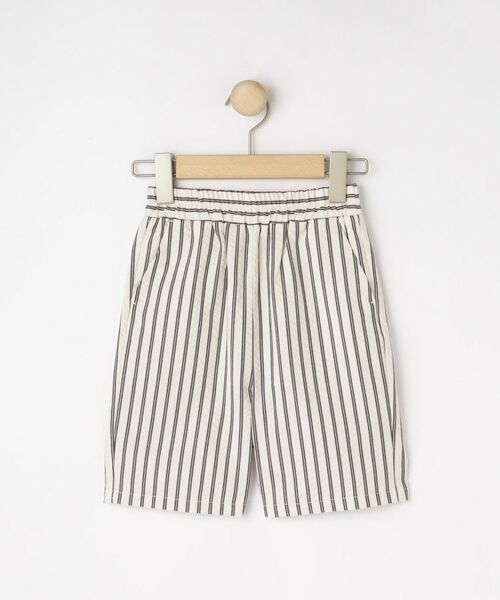 SHOO・LA・RUE / シューラルー ショート・ハーフ・半端丈パンツ | 【110-140cm】サッカーストライプハーフパンツ（オフホワイト(303)）