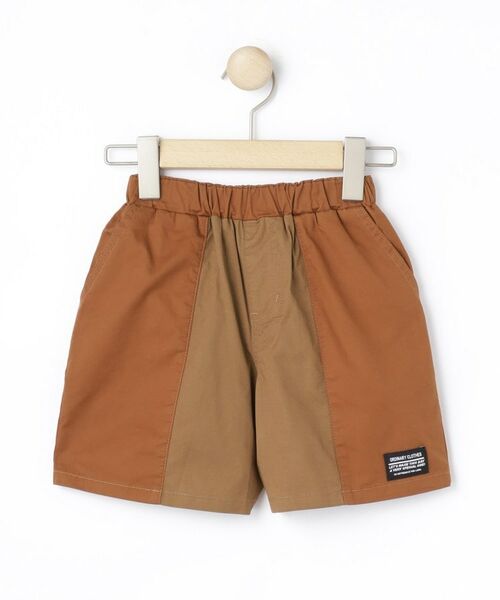 SHOO・LA・RUE / シューラルー ショート・ハーフ・半端丈パンツ | 【100-150cm】バイカラーショートパンツ（ブラウン(543)）