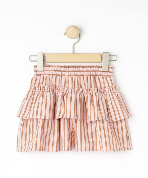 SHOO・LA・RUE / シューラルー ミニ・ひざ丈スカート | 【110-140cm】サッカーストライプフリルスカパン（ライトピンク(370)）