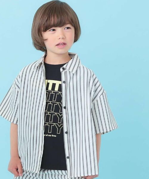 SHOO・LA・RUE / シューラルー シャツ・ブラウス | 【セットアップ可能/親子リンク】サッカーストライプシャツ | 詳細10
