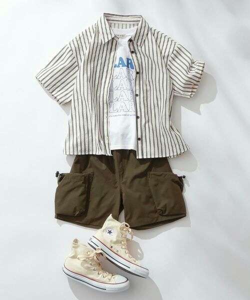 SHOO・LA・RUE / シューラルー シャツ・ブラウス | 【セットアップ可能/親子リンク】サッカーストライプシャツ | 詳細8