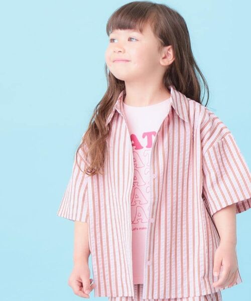 SHOO・LA・RUE / シューラルー シャツ・ブラウス | 【セットアップ可能/親子リンク】サッカーストライプシャツ | 詳細9