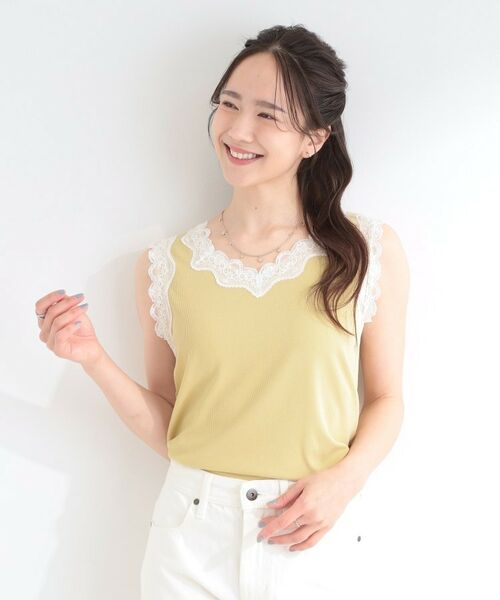 SHOO・LA・RUE / シューラルー キャミソール・チューブトップ | 前後2WAYネック レースデザインタンクトップ | 詳細15