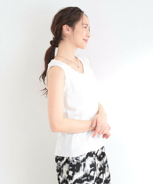 SHOO・LA・RUE / シューラルー キャミソール・チューブトップ | 前後2WAYネック レースデザインタンクトップ | 詳細2