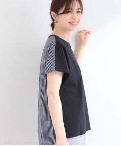 SHOO・LA・RUE / シューラルー カットソー | 【S-LL/洗濯機可】異素材切り替え ひんやりTシャツ