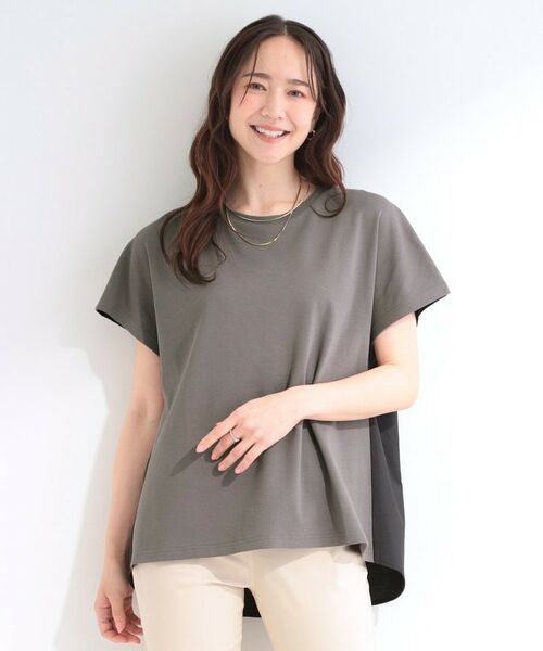 SHOO・LA・RUE / シューラルー カットソー | 前後切り替えフロントタックスムースTシャツ | 詳細1