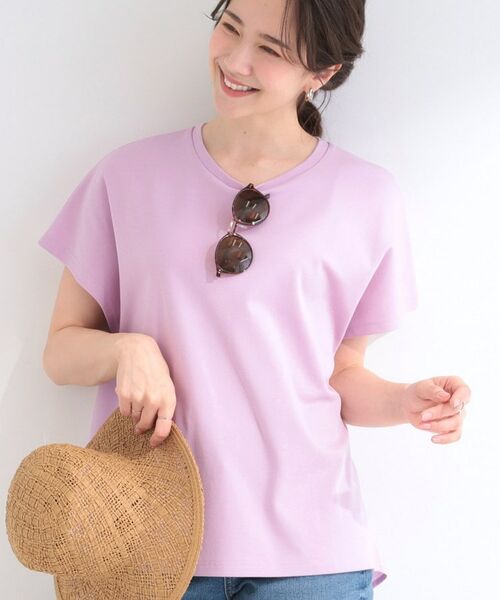 SHOO・LA・RUE / シューラルー カットソー | 前後切り替えフロントタックスムースTシャツ（ピンク(071)）