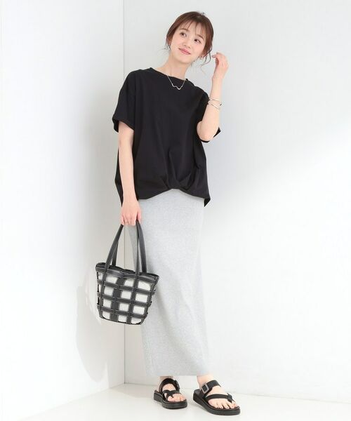 SHOO・LA・RUE / シューラルー Tシャツ | 【SHOO ICE】インしてる風 フロントタックデザインTシャツ | 詳細3