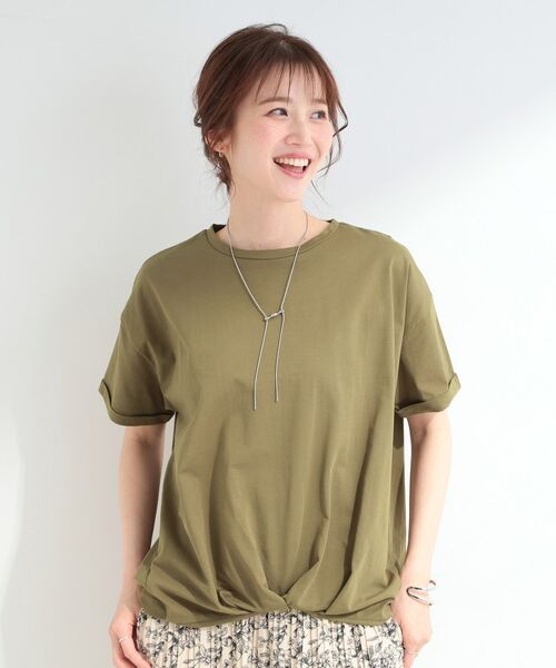 SHOO・LA・RUE / シューラルー Tシャツ | 【SHOO ICE】インしてる風 フロントタックデザインTシャツ | 詳細5