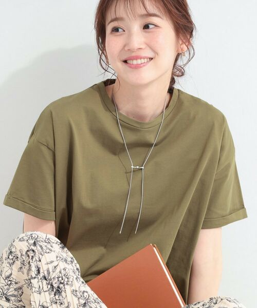 SHOO・LA・RUE / シューラルー Tシャツ | 【SHOO ICE】インしてる風 フロントタックデザインTシャツ(カーキ(027))