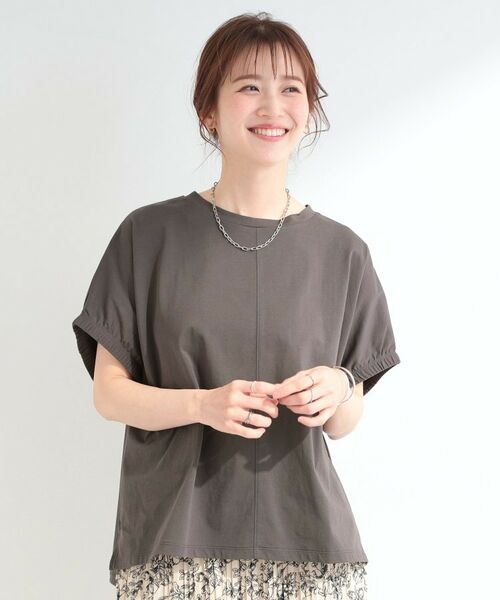 SHOO・LA・RUE / シューラルー Tシャツ | 【SHOO ICEプラス】袖ギャザードルマンTシャツ | 詳細1
