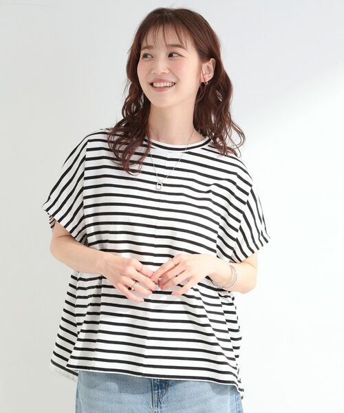 SHOO・LA・RUE / シューラルー Tシャツ | 【SHOO ICEプラス】袖ギャザードルマンTシャツ | 詳細13