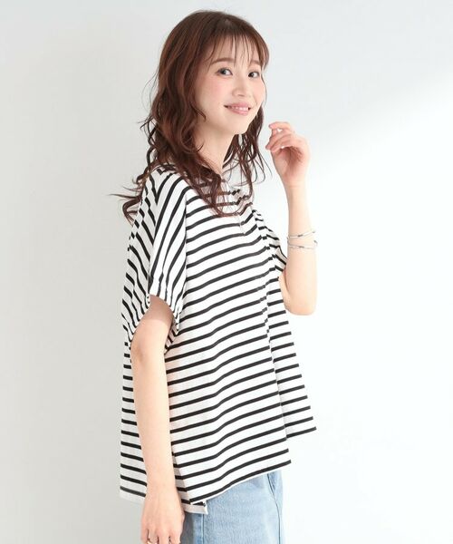 SHOO・LA・RUE / シューラルー Tシャツ | 【SHOO ICEプラス】袖ギャザードルマンTシャツ | 詳細14