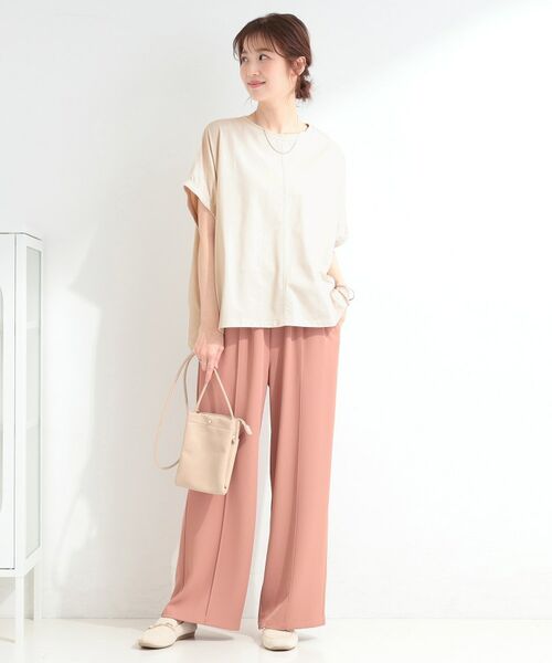 SHOO・LA・RUE / シューラルー Tシャツ | 【SHOO ICEプラス】袖ギャザードルマンTシャツ | 詳細7