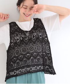 SHOO・LA・RUE / シューラルー その他トップス | 【2点セット】クロシェベスト＋ロゴTシャツ