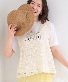 SHOO・LA・RUE / シューラルー その他トップス | 【2点セット】クロシェベスト＋ロゴTシャツ