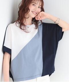 SHOO・LA・RUE / シューラルー カットソー | ななめ3段切り替えドルマンプルオーバー