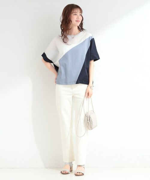 SHOO・LA・RUE / シューラルー カットソー | ななめ3段切り替えドルマンプルオーバー | 詳細11