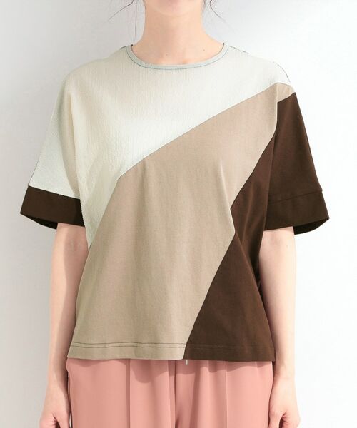 SHOO・LA・RUE / シューラルー カットソー | ななめ3段切り替えドルマンプルオーバー | 詳細13