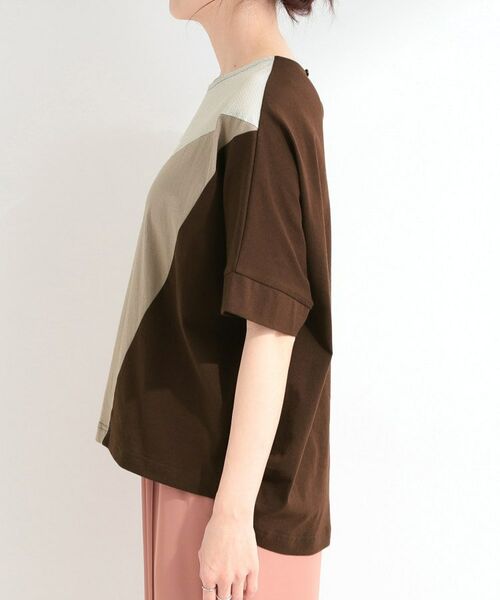 SHOO・LA・RUE / シューラルー カットソー | ななめ3段切り替えドルマンプルオーバー | 詳細14