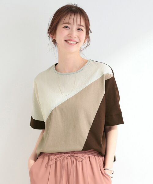 SHOO・LA・RUE / シューラルー カットソー | ななめ3段切り替えドルマンプルオーバー | 詳細5