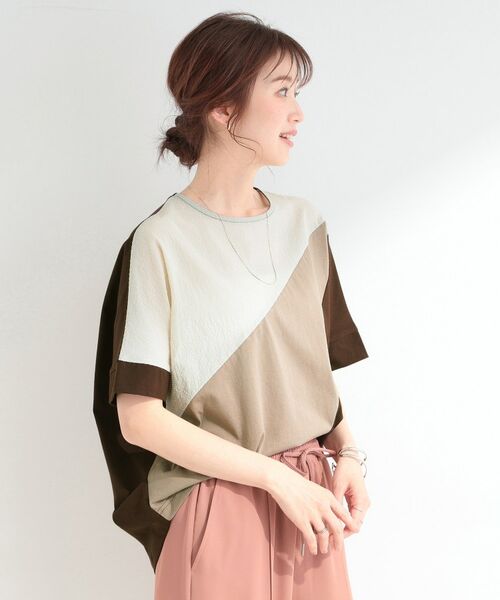 SHOO・LA・RUE / シューラルー カットソー | ななめ3段切り替えドルマンプルオーバー | 詳細6