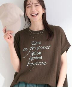 SHOO・LA・RUE / シューラルー カットソー | ポコポコ調 楊柳プリント・ボーダーアソートTシャツ