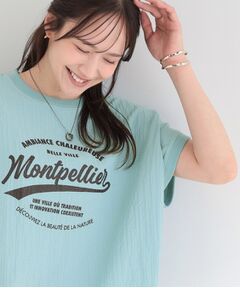 SHOO・LA・RUE / シューラルー カットソー | ポコポコ調 楊柳プリント・ボーダーアソートTシャツ