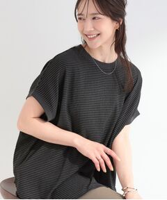 SHOO・LA・RUE / シューラルー カットソー | ポコポコ調 楊柳プリント・ボーダーアソートTシャツ
