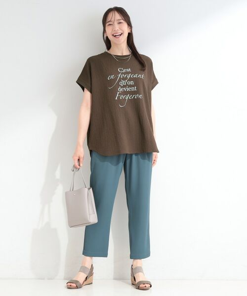 SHOO・LA・RUE / シューラルー カットソー | ポコポコ調 楊柳プリント・ボーダーアソートTシャツ | 詳細11