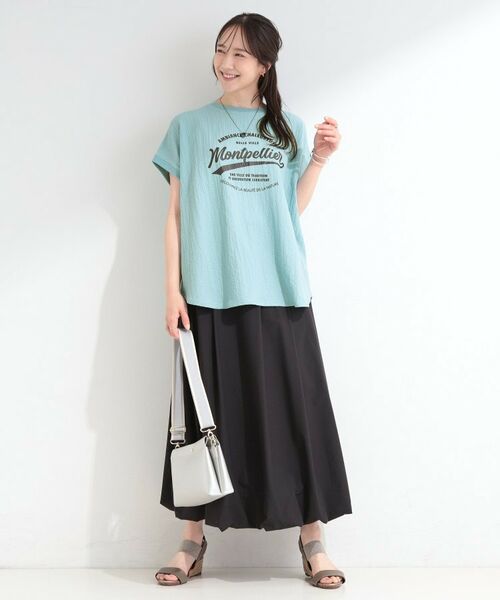 SHOO・LA・RUE / シューラルー カットソー | ポコポコ調 楊柳プリント・ボーダーアソートTシャツ | 詳細15