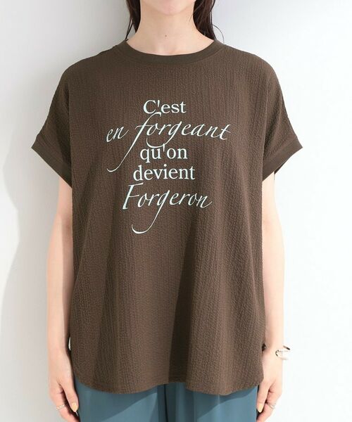 SHOO・LA・RUE / シューラルー カットソー | ポコポコ調 楊柳プリント・ボーダーアソートTシャツ | 詳細25