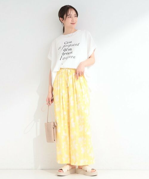 SHOO・LA・RUE / シューラルー カットソー | ポコポコ調 楊柳プリント・ボーダーアソートTシャツ | 詳細3