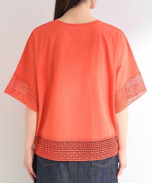 SHOO・LA・RUE / シューラルー カットソー | 【洗濯機可/ひんやり/体型カバー】レース使いがポイント 1枚でサマになるデザインTシャツ | 詳細19