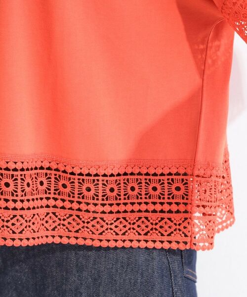 SHOO・LA・RUE / シューラルー カットソー | 【洗濯機可/ひんやり/体型カバー】レース使いがポイント 1枚でサマになるデザインTシャツ | 詳細22