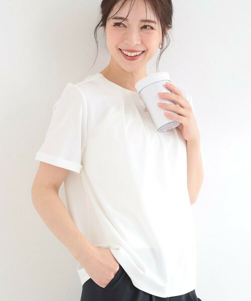 SHOO・LA・RUE / シューラルー シャツ・ブラウス | 【多機能】メタルボタンタックブラウス（オフホワイト(003)）