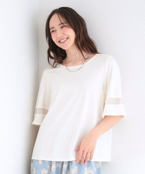 SHOO・LA・RUE / シューラルー カットソー | 【多機能】袖シアー切り替えトップス | 詳細1