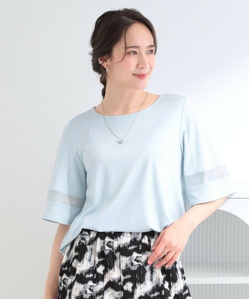 SHOO・LA・RUE / シューラルー カットソー | 【多機能】袖シアー切り替えトップス | 詳細13