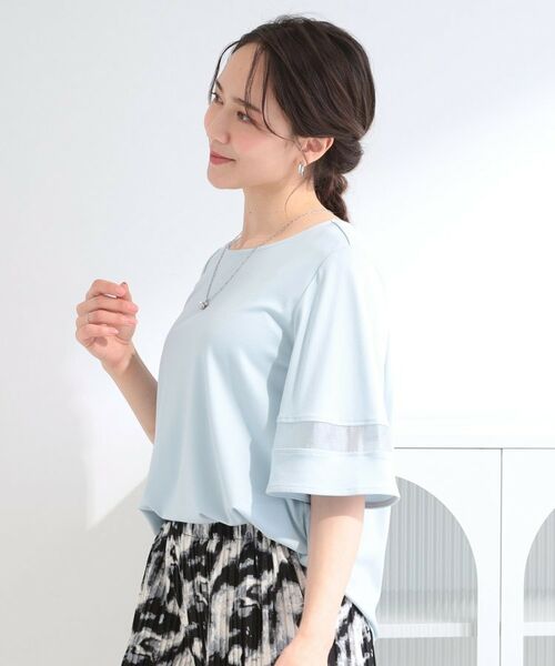 SHOO・LA・RUE / シューラルー カットソー | 【多機能】袖シアー切り替えトップス | 詳細14