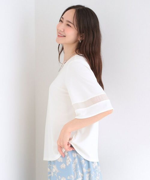 SHOO・LA・RUE / シューラルー カットソー | 【多機能】袖シアー切り替えトップス | 詳細2