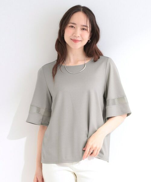 SHOO・LA・RUE / シューラルー カットソー | 【多機能】袖シアー切り替えトップス | 詳細5