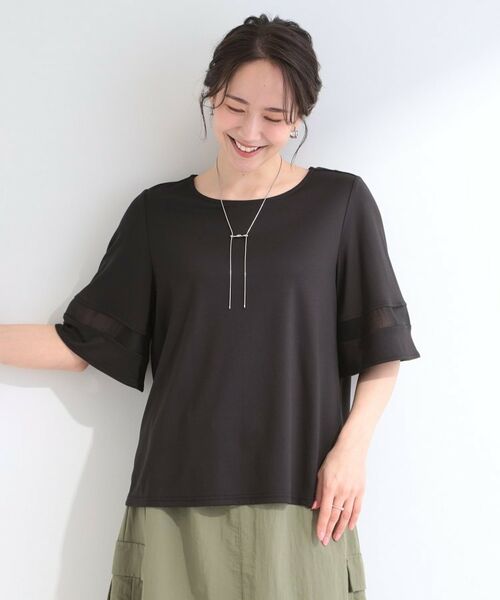 SHOO・LA・RUE / シューラルー カットソー | 【多機能】袖シアー切り替えトップス | 詳細9