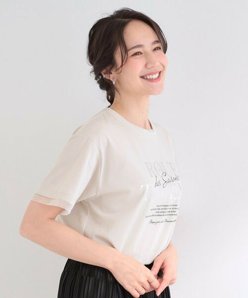 SHOO・LA・RUE / シューラルー カットソー | 【SHOO ICE】袖チュールレイヤード プリントアソートTシャツ | 詳細10