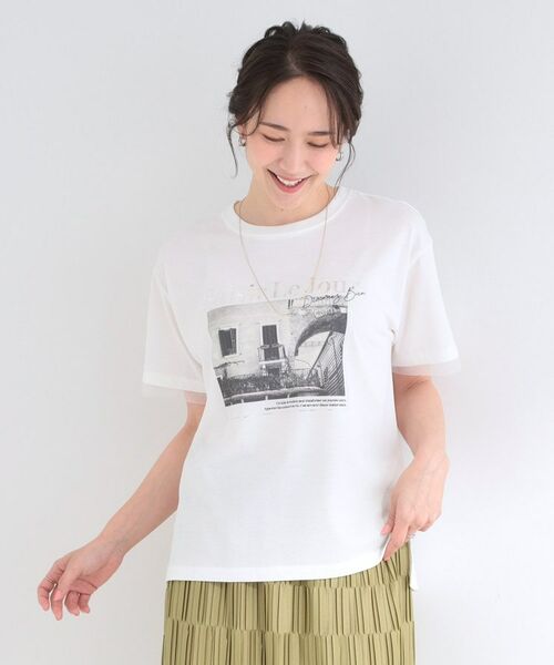 SHOO・LA・RUE / シューラルー カットソー | 【SHOO ICE】袖チュールレイヤード プリントアソートTシャツ | 詳細17