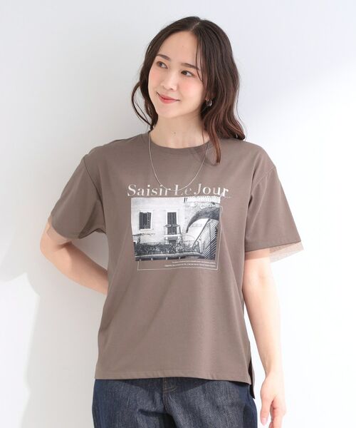 SHOO・LA・RUE / シューラルー カットソー | 【SHOO ICE】袖チュールレイヤード プリントアソートTシャツ | 詳細21