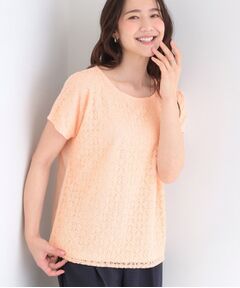 SHOO・LA・RUE / シューラルー カットソー | 【ひんやり/UVカット】機能付き 華やかレースTシャツ